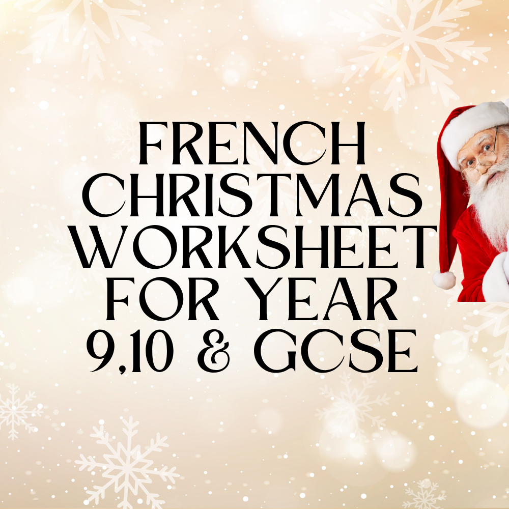French Christmas / Noël Vocabulary & Revision Worksheet