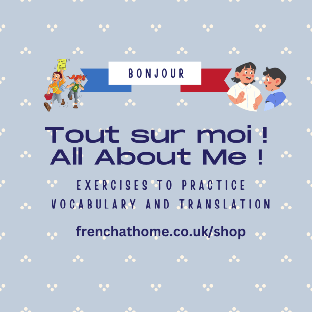 Talking About Myself (tout sur moi) year 7, 8